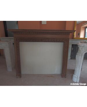 CAMINO IN LEGNO INTAGLIATO EPOCA LUIGI XVI OTTOCENTO Dimensioni: cm L170x25xH140