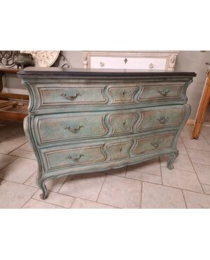 Painted Louis XV style chest of drawers
