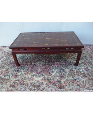 TAVOLINO RETTANGOLARE BASSO LACCATO CINA PRIMI 900 cm L110xP61xH42