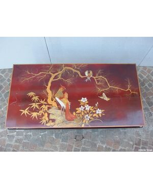 ORIENTAL STYLE LACQUERED RECTANGULAR TABLE