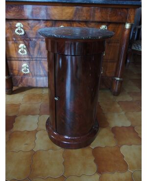 COMODINO A CILINDRO STILE IMPERO 800 RESTAURATO