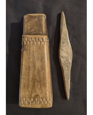 Porta cote in cirmolo Valtellina XIX secolo