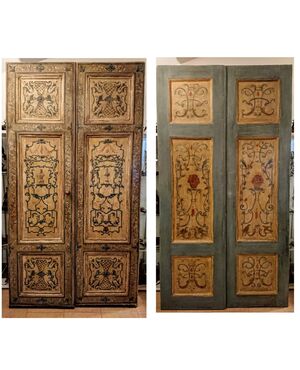 Door from Marche region painted on both sides, Louis XV period