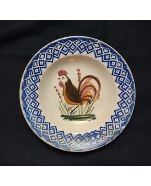 Mondovì Widow Besio and Son Rooster Plate