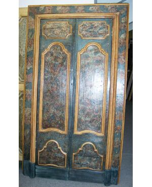 Door with frame or marbled wall cabinet, 17th century