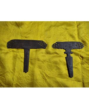 Rarità 2 attrezzi per la lavorazione del cuoio