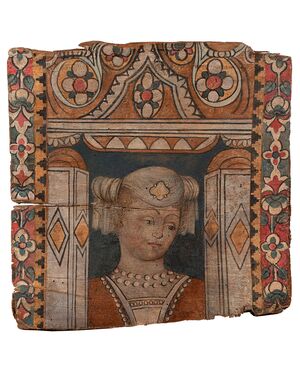 Portrait of a noblewoman, tempera on wood, Cremona.