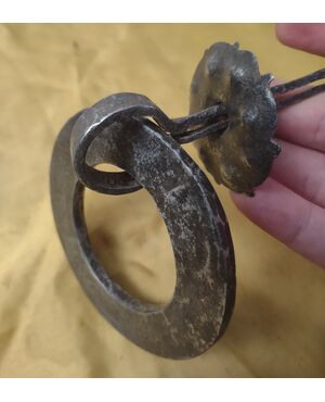 17th century wrought iron door handle