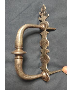 17th century wrought iron door handle
