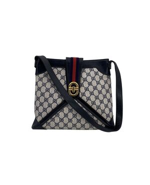 GUCCI Borsa a Tracolla Vintage in Tela Col. Blu M