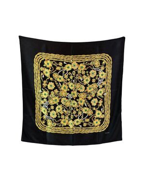 CHANEL Foulard Vintage in Seta Col. Nero