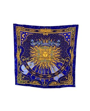 HERMES Foulard Vintage in Seta Col. Blu Carre 90