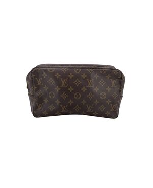 LOUIS VUITTON Pochette Vintage in Tela Col. Marrone Trousse de Toilette M