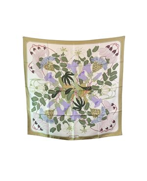 HERMES Foulard Vintage in Seta Col. Beige Carre 90