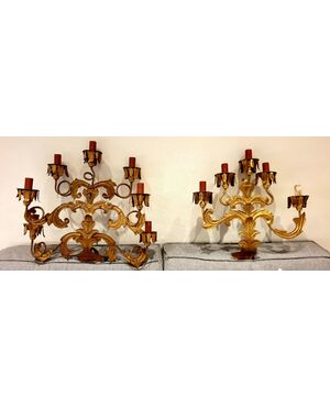 PAIR OF GILDED SCONCES 900