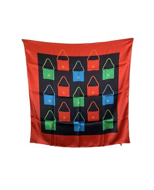 CHANEL Foulard Vintage in Seta Col. Rosso