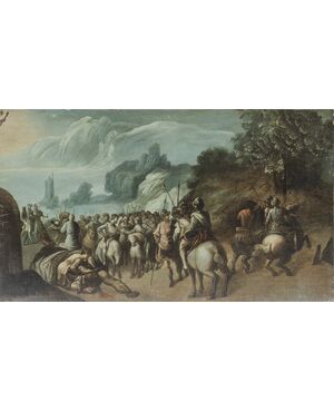 The Beheading of Goliath - Italian School 17th Century - oil on canvas