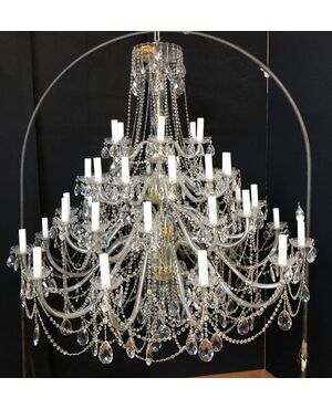 Bohemian chandelier, dimensions 160x160 cm, with documentation