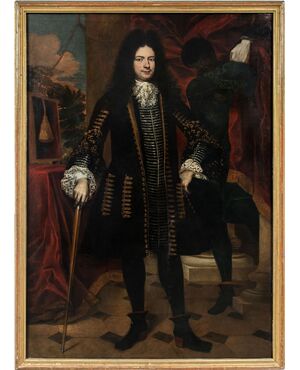 Giovanni Bernardo Carbone (Genoa 1614 – Genoa 1683) - Portrait of a gentleman.