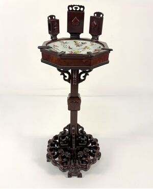 Mahogany smoking gueridon, China, second half of the 19th century