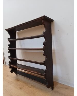 Piattaia in abete - rustica - fine '800 - scaffalatura mensola