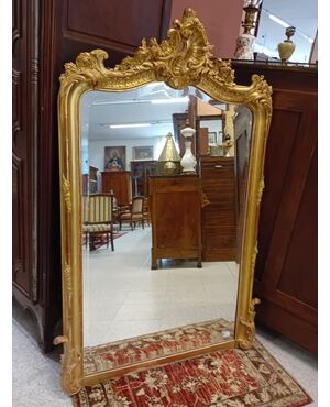 Specchio Specchiera in legno dorato