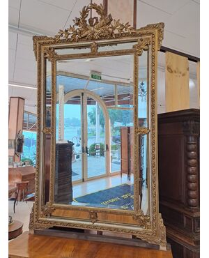 Specchio - Specchiera del 700 con cornice foglia oro H 180 - L 110