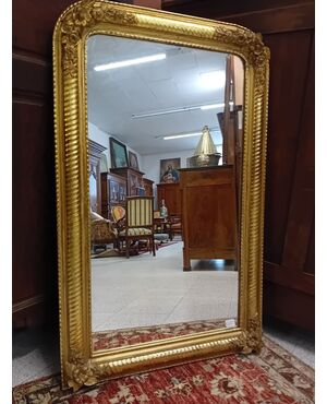 Mirror - Golden mirror with torchon motif