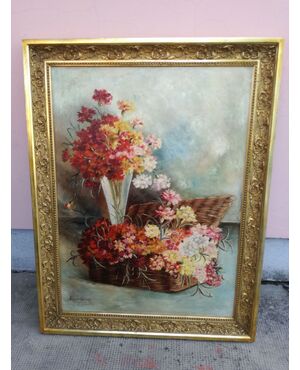 Signed flower painting
