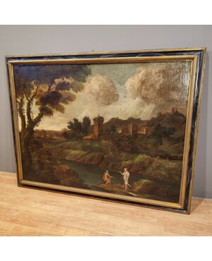 Landscape with figures, 17th century