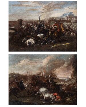 Francesco Graziani (attivo nella seconda metà del XVII secolo), Scene di battaglia