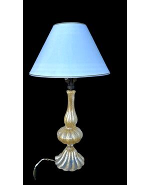 'Cordonato oro' glass lamp. Barovier & Toso. Murano.