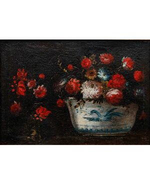 Scuola lombarda del XVII secolo, Natura morta con vaso di fiori