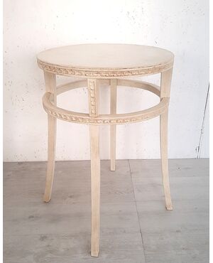 TAVOLINO DA BISTRO LACCATO ANTICO ANNI 50 IN STILE LIBERTY ORIGINALE