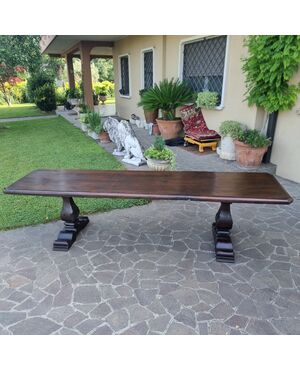 Tavolo fratino in noce del 600 Veneto da monastero