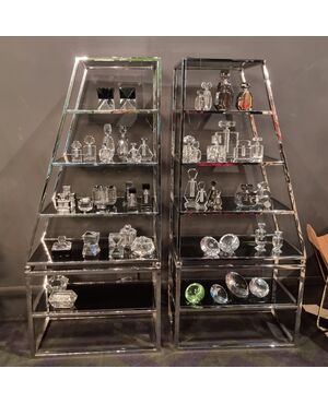 Elegant Vintage Chrome Steel Etagere: Style and Functionality