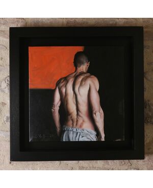 Olio su tela” Orizzonte” di Filippo Manfroni al confine con l’iperrealismo