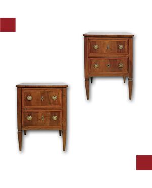 PAIR OF LOUIS XVI NIGHTSTANDS, SECOND HALF OF THE 18TH CENTURY