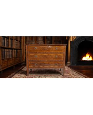INLAID CHEST OF DRAWERS - PIEDMONT - LOUIS XVI