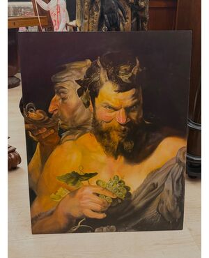 Dipinto di satiri su legno