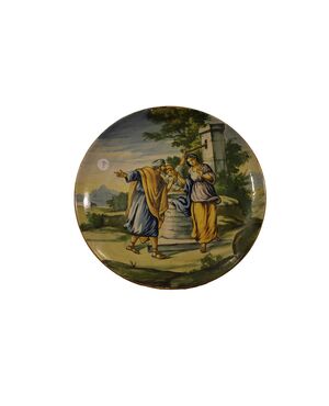 French majolica decorated plate - 19th century
