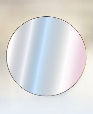 Round mirror with brass profile - Ø 150 cm