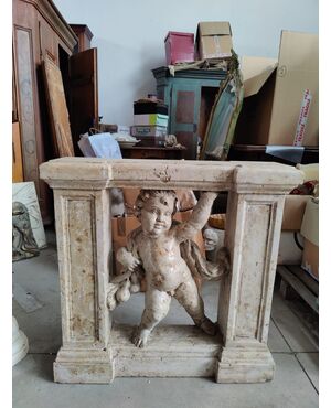 Esclusiva coppia di balaustre in marmo lumachella - H 75 cm - Venezia