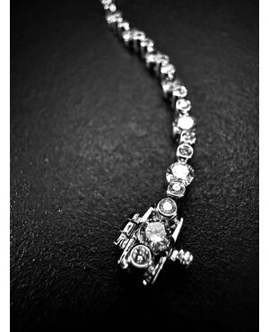 Bracciale  tennis  in  oro  bianco  Diamanti  3 ct.