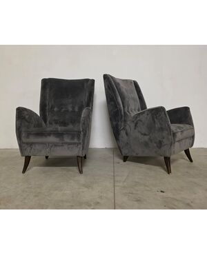 Pair of Gio Ponti Armchairs for Isa Bergamo