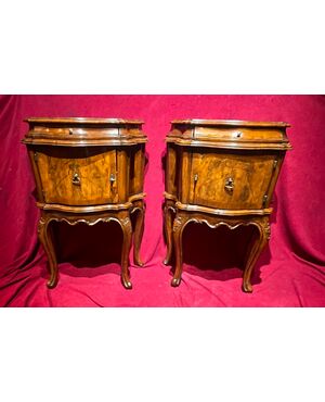 Pair of bedside tables - Venice 1750 approx.