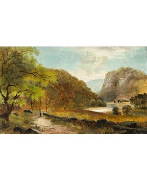 English painter (19th century) - Walk along the path.