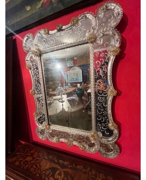 Murano glass mirror - 19th century