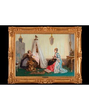 Gerolamo Induno (Milan, 1825 – 1890), "Maternal Joys", 1870