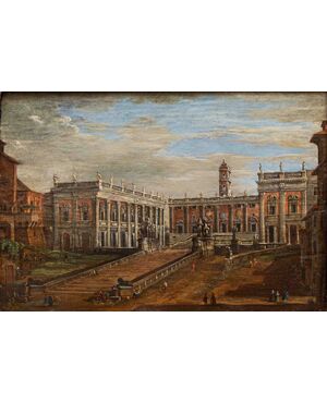 Salvatore Colonnelli Sciarra (attivo nella prima metà del XVIII secolo), Vista del Campidoglio